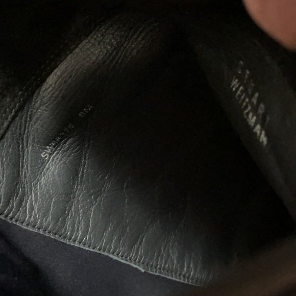 Stuart Weitzman Black Suede Wedge Boots Size 8M - Picture 7 of 7